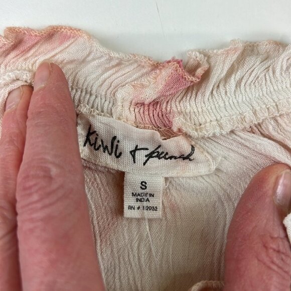 NWT Kiwi & Punch Pink Tie Dye Peasant Girl Short Sleeve Top - Picture 7 of 12